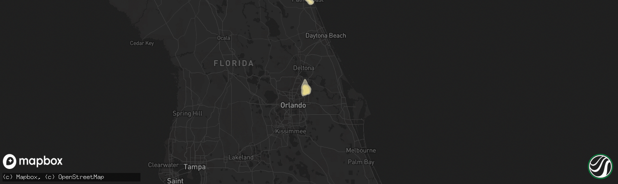 Hail map in Oviedo, FL on June 6, 2022