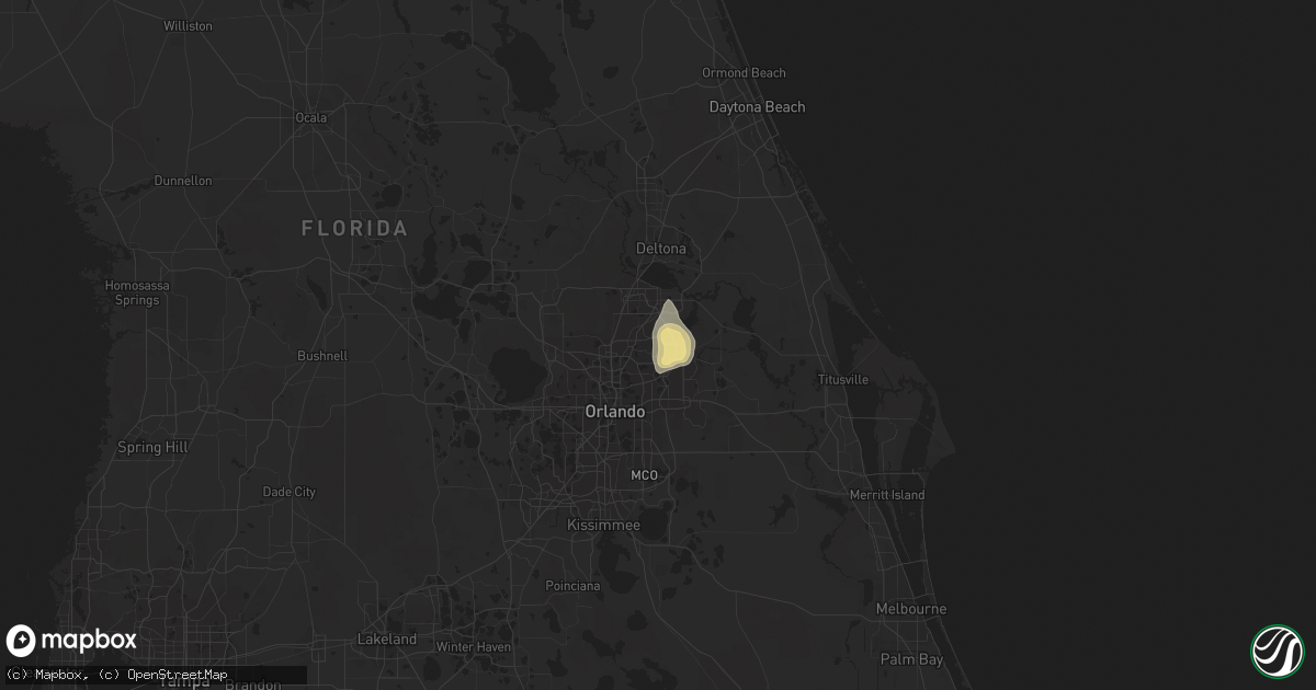 Hail map in Winter Springs, FL on June 6, 2022