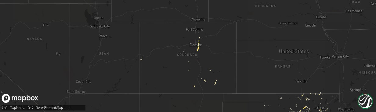 Hail map in Colorado on June 6, 2023