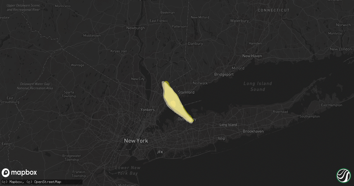 Hail map in Greenwich, CT on June 6, 2023