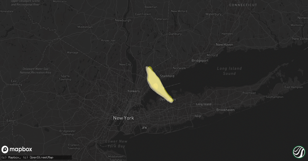 Hail map in Port Chester, NY on June 6, 2023