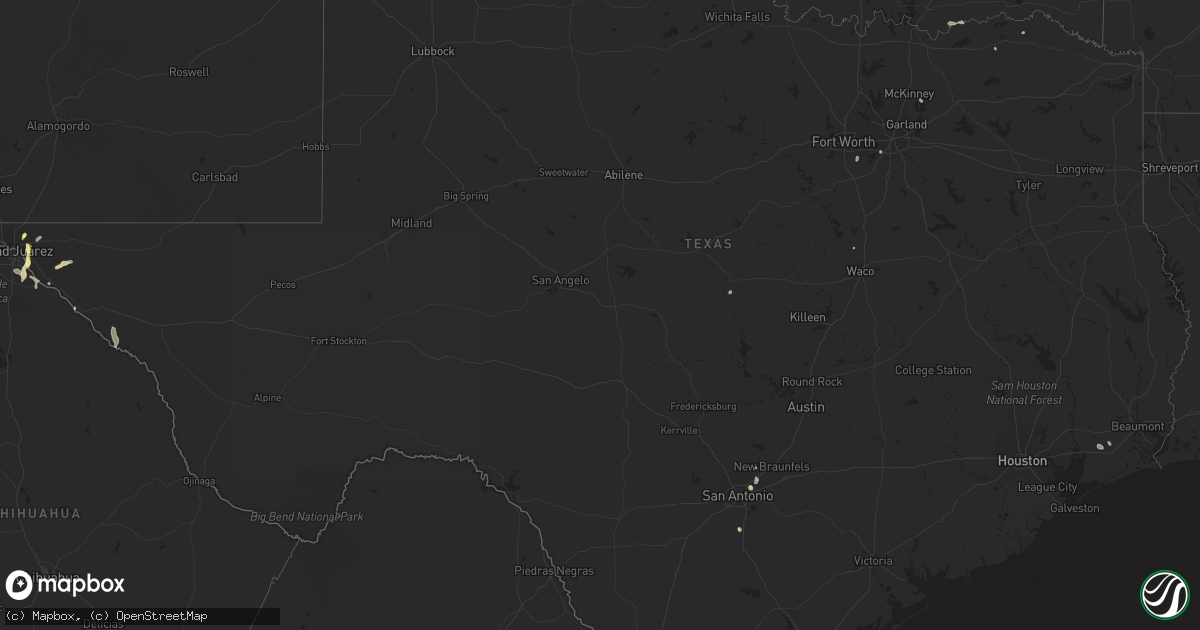 Hail map in Texas on June 6, 2023