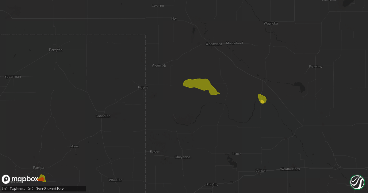 Hail map in Arnett, OK on June 6, 2024