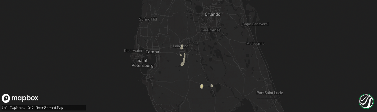 Hail map in Bartow, FL on June 6, 2024