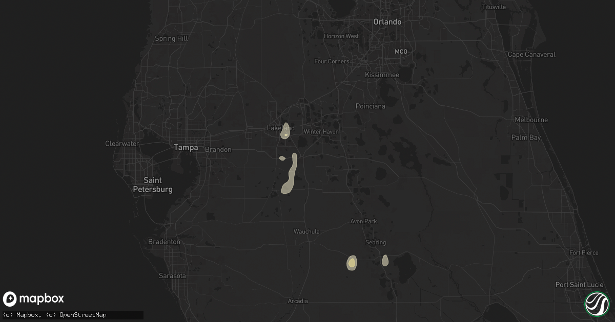 Hail map in Bartow, FL on June 6, 2024