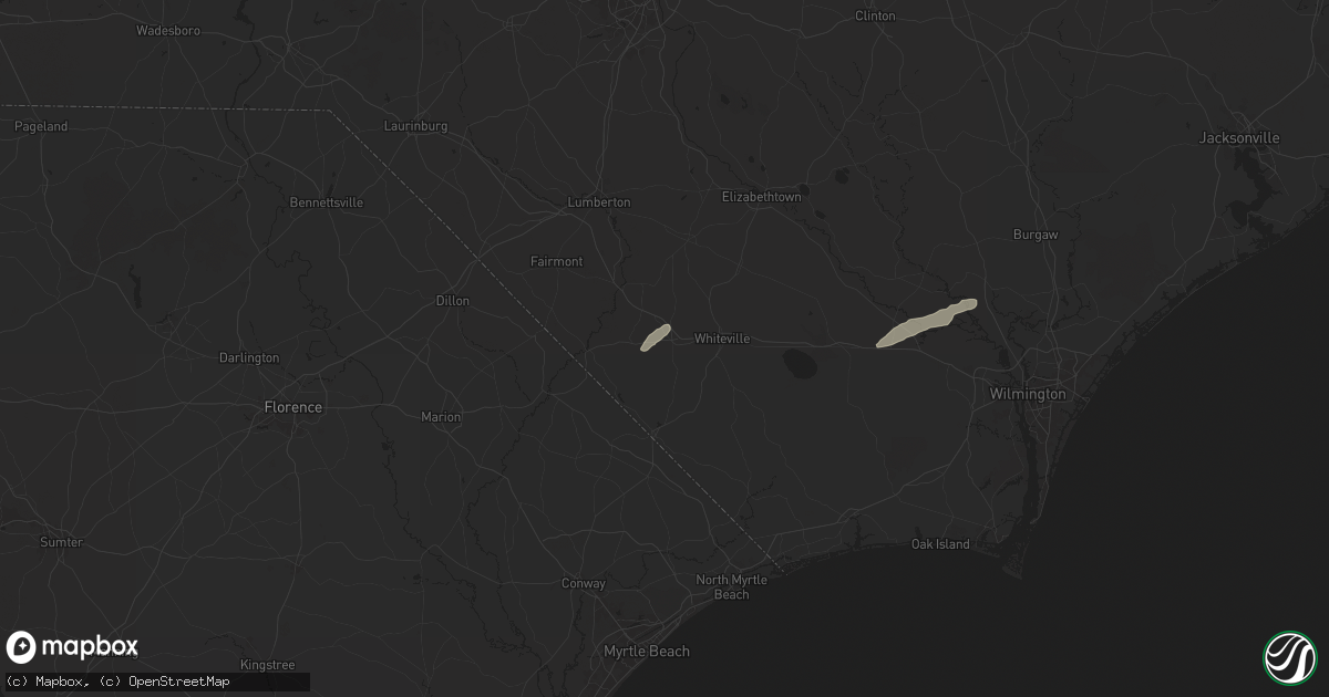 Hail map in Chadbourn, NC on June 6, 2024