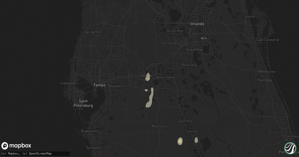 Hail map in Eaton Park, FL on June 6, 2024