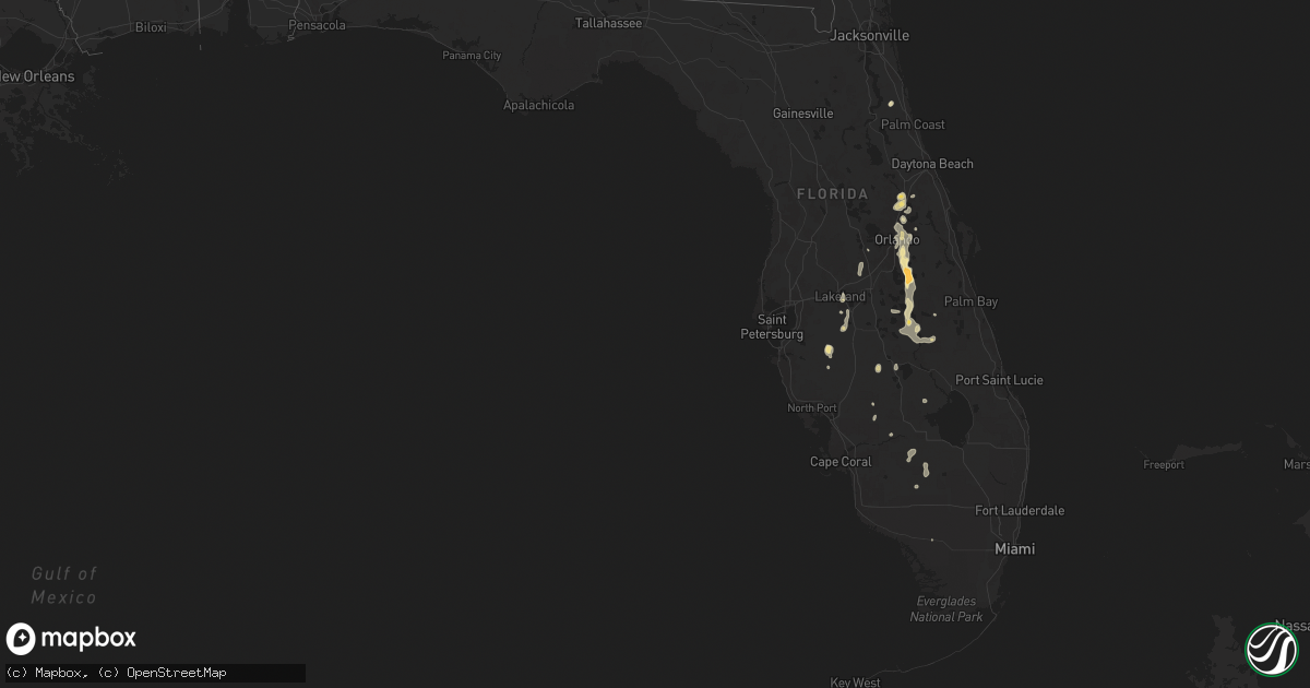 Hail map in Florida on June 6, 2024