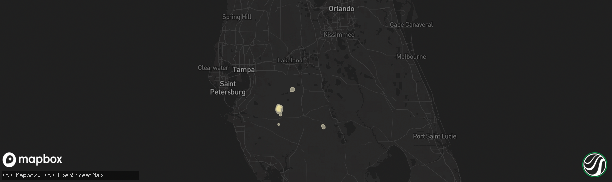 Hail map in Fort Meade, FL on June 6, 2024