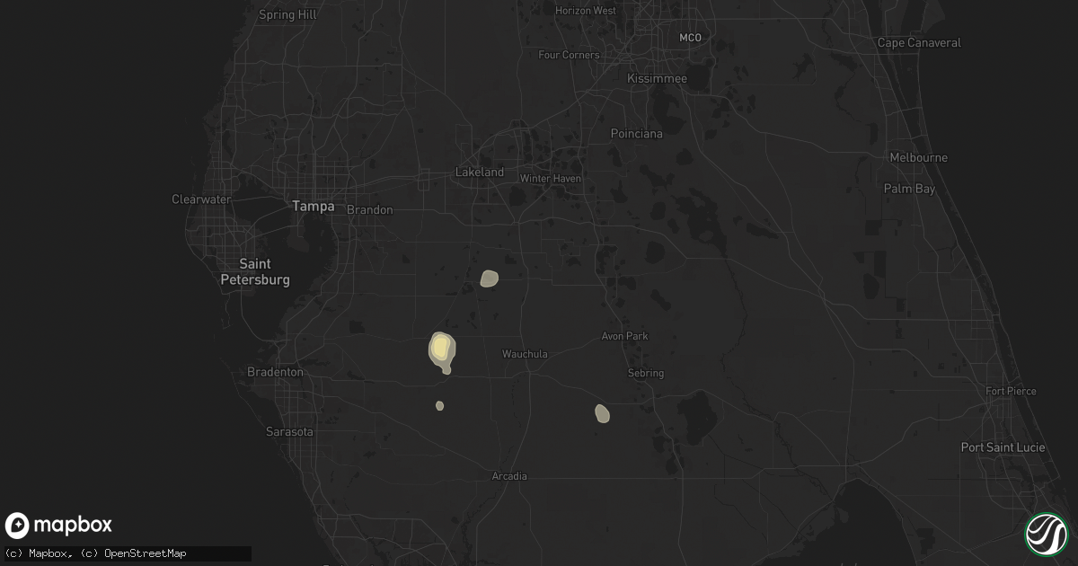 Hail map in Fort Meade, FL on June 6, 2024