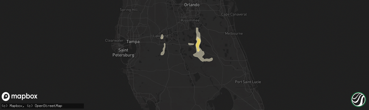 Hail map in Frostproof, FL on June 6, 2024