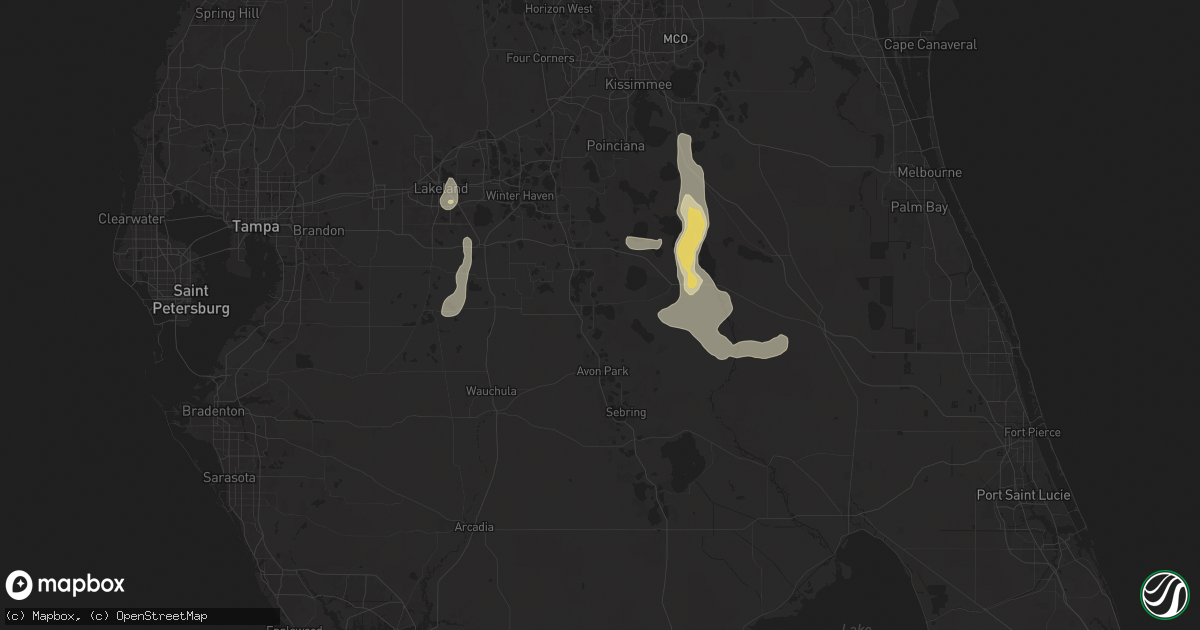 Hail map in Frostproof, FL on June 6, 2024