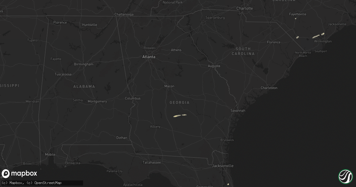 Hail map in Georgia on June 6, 2024
