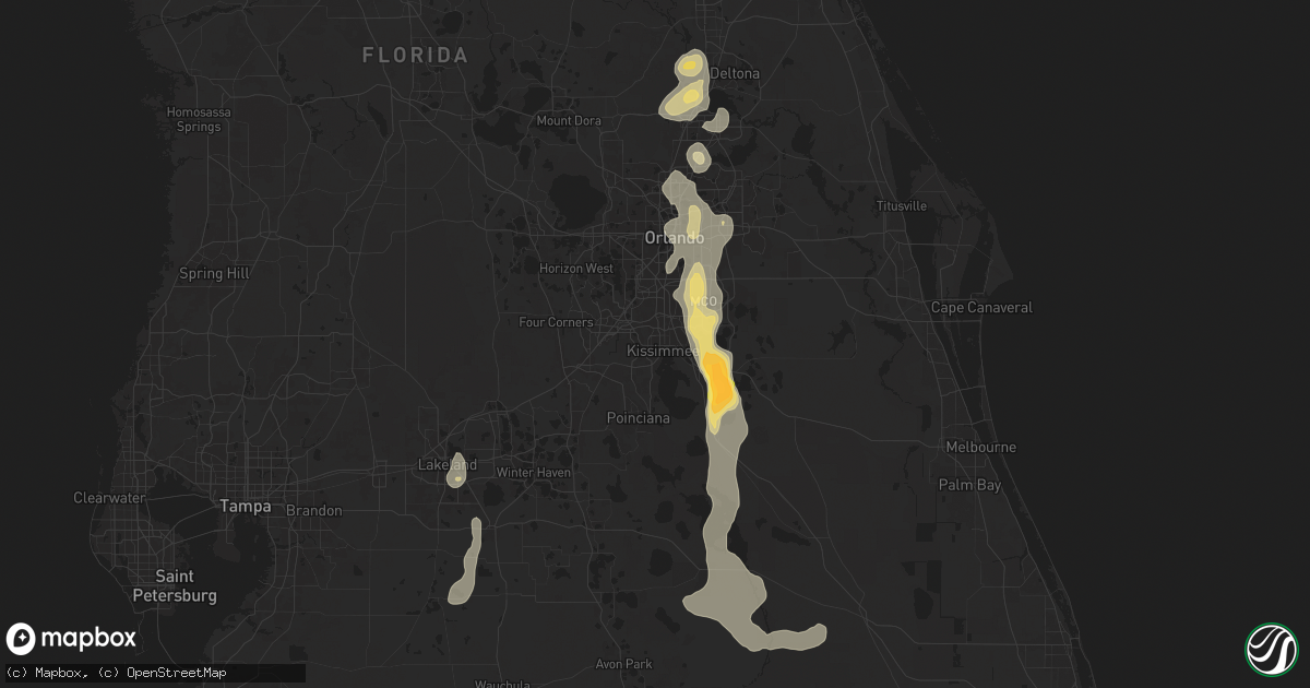 Hail map in Kissimmee, FL on June 6, 2024