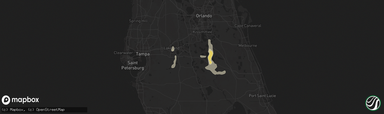 Hail map in Lake Wales, FL on June 6, 2024