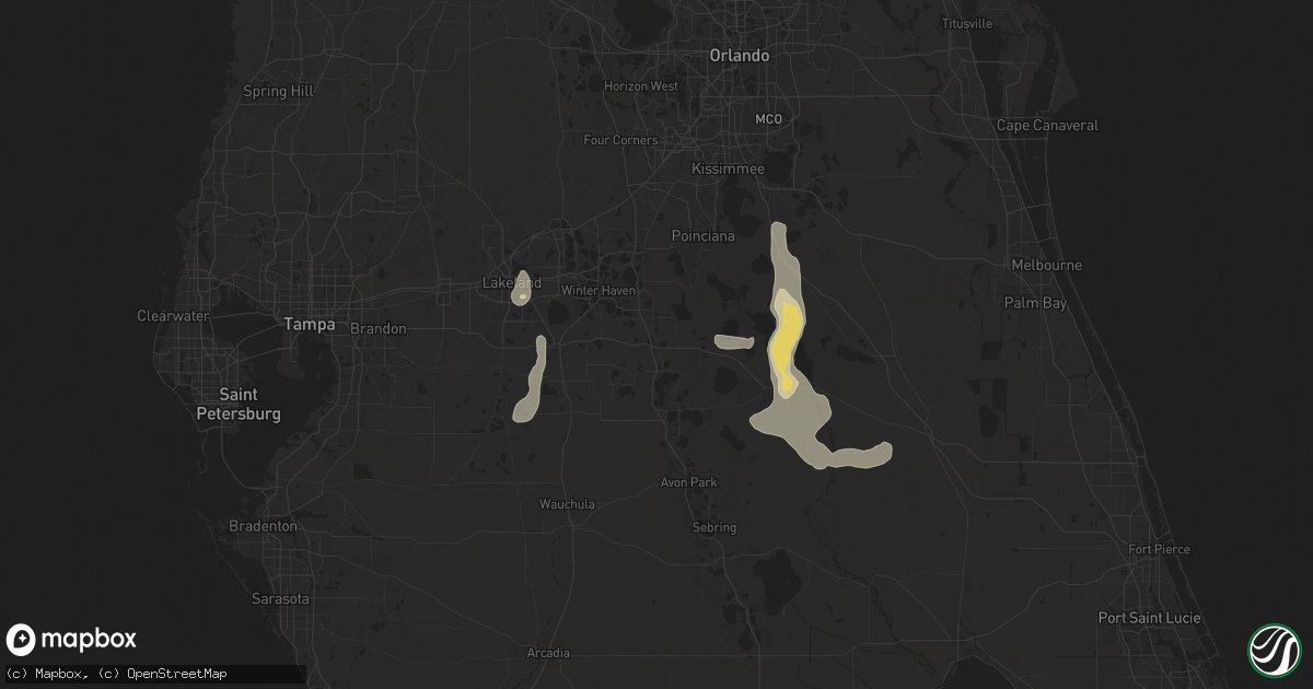 Hail map in Lake Wales, FL on June 6, 2024
