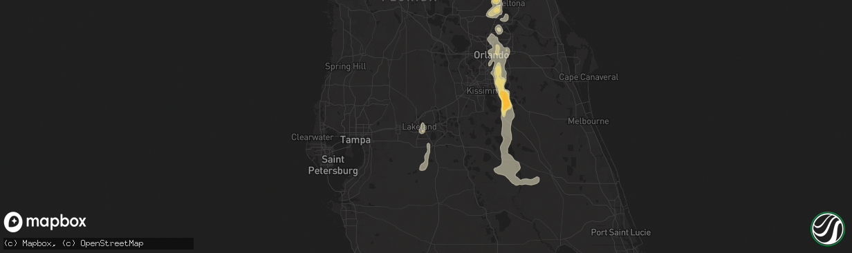 Hail map in Lakeland, FL on June 6, 2024