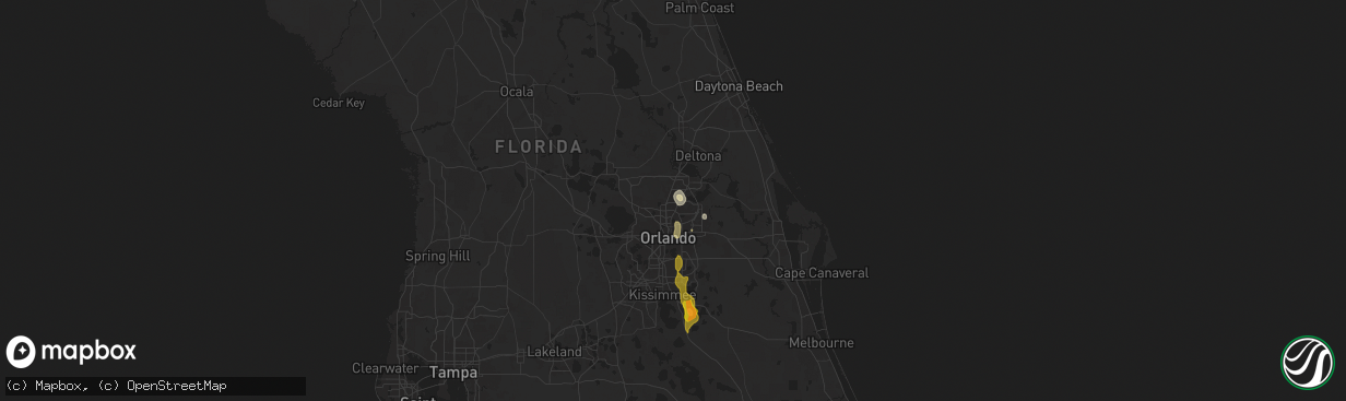 Hail map in Longwood, FL on June 6, 2024