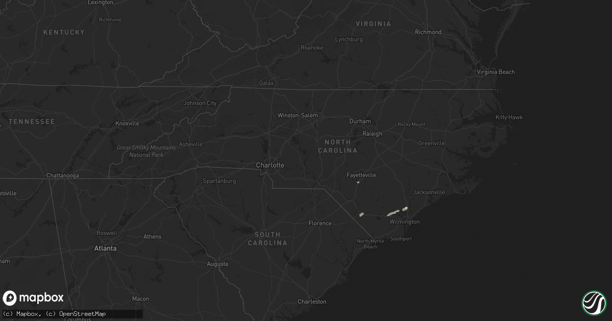 Hail map in North Carolina on June 6, 2024