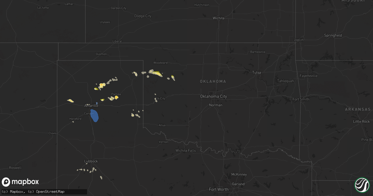 Hail map in Oklahoma on June 6, 2024