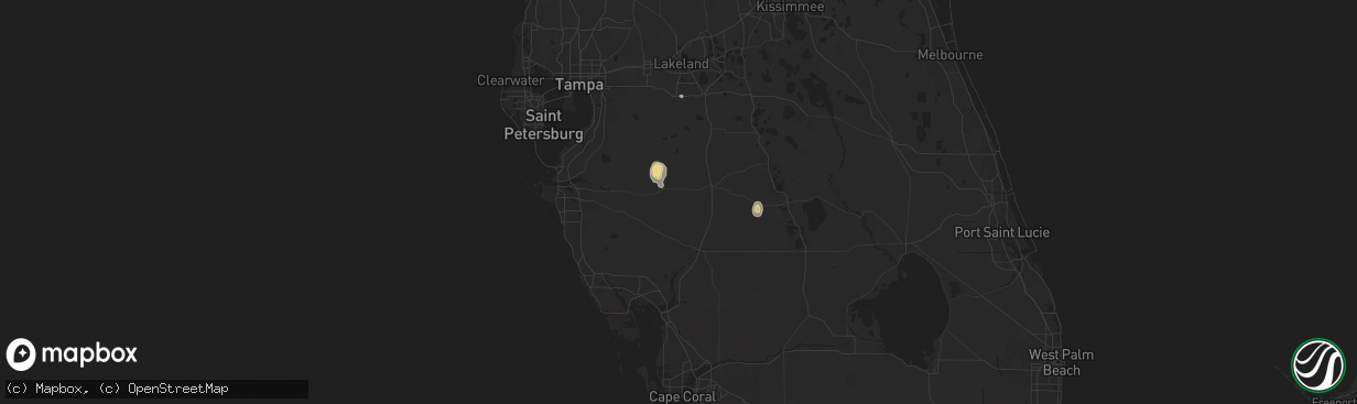 Hail map in Ona, FL on June 6, 2024