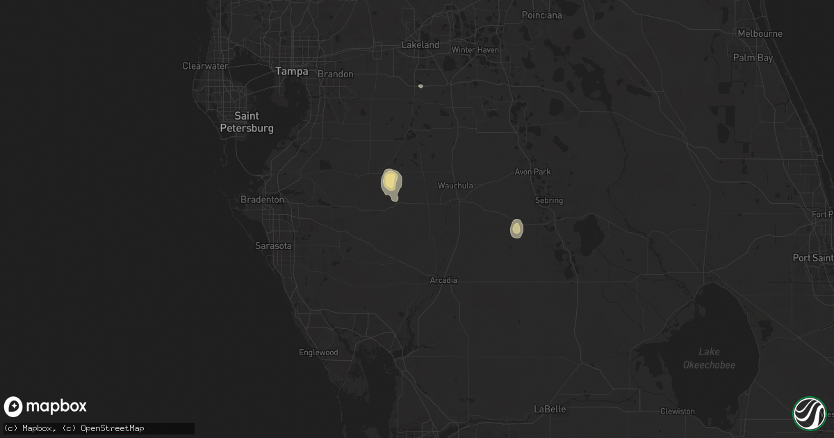Hail map in Ona, FL on June 6, 2024