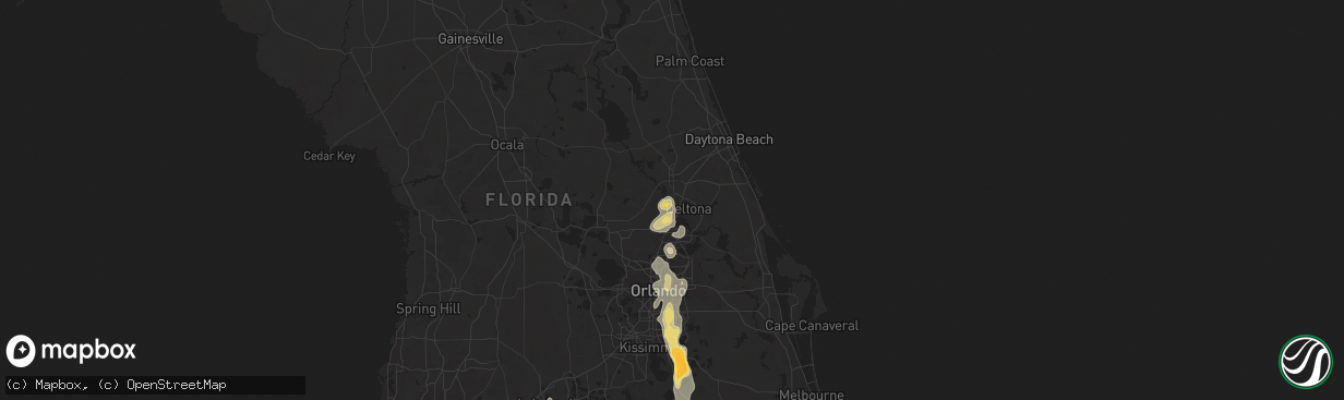 Hail map in Orange City, FL on June 6, 2024