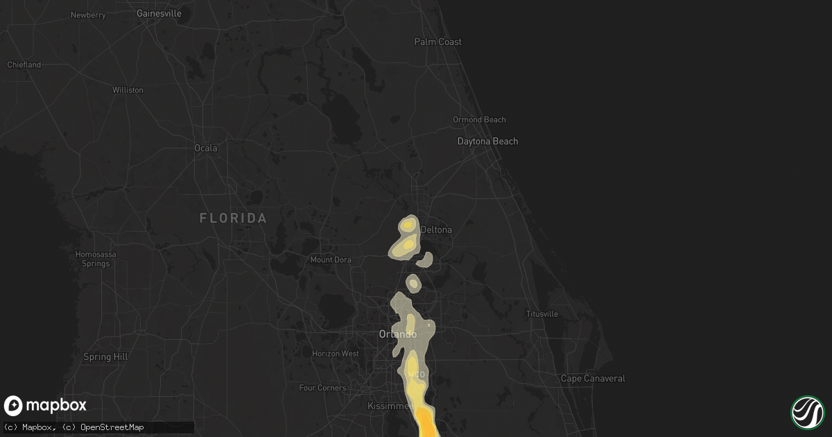 Hail map in Orange City, FL on June 6, 2024