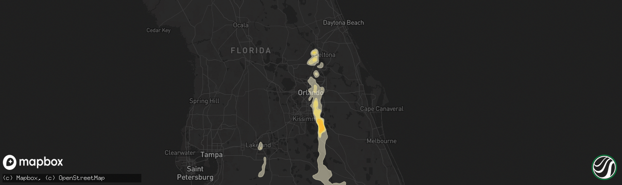 Hail map in Orlando, FL on June 6, 2024
