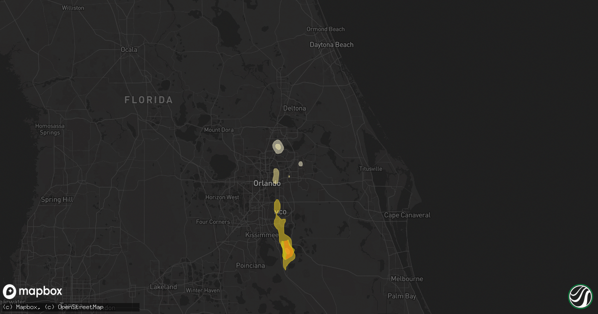 Hail map in Oviedo, FL on June 6, 2024