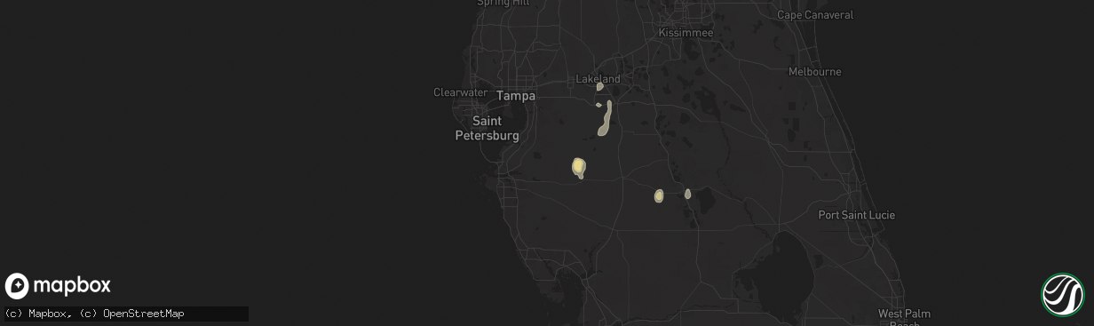 Hail map in Parrish, FL on June 6, 2024