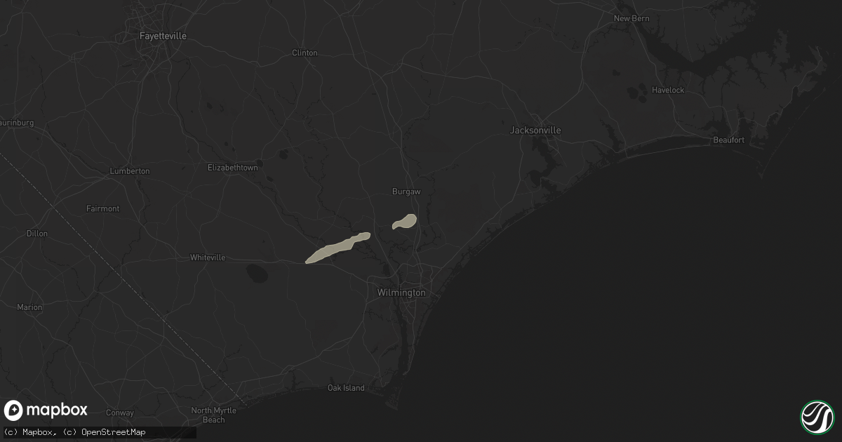 Hail map in Rocky Point, NC on June 6, 2024