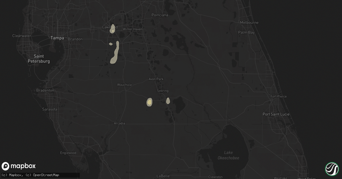 Hail map in Sebring, FL on June 6, 2024
