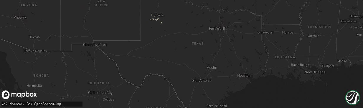 Hail map in Texas on June 6, 2024