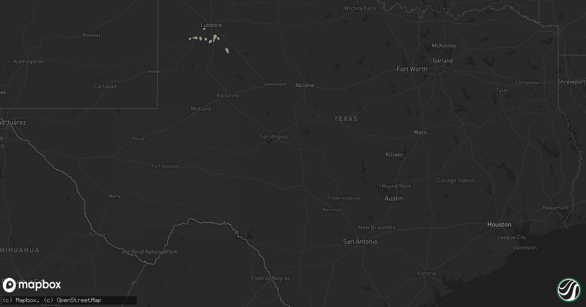 Hail map in Texas on June 6, 2024