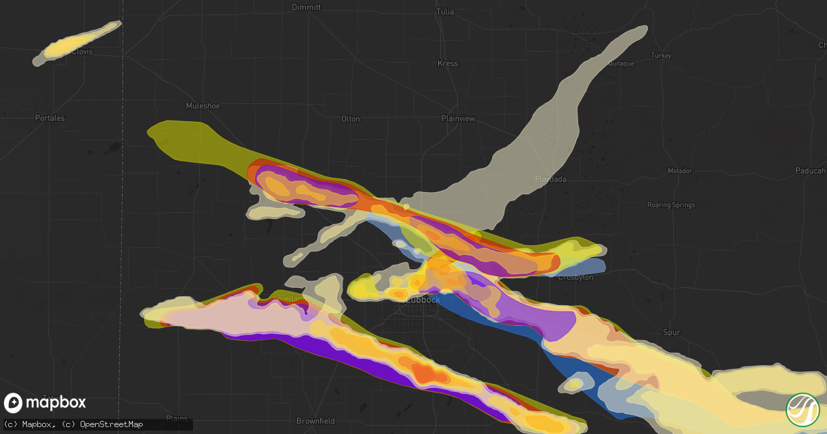 Hail map in Abernathy, TX on June 6, 2025