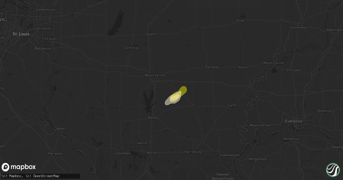 Hail map in Belle Rive, IL on June 6, 2025
