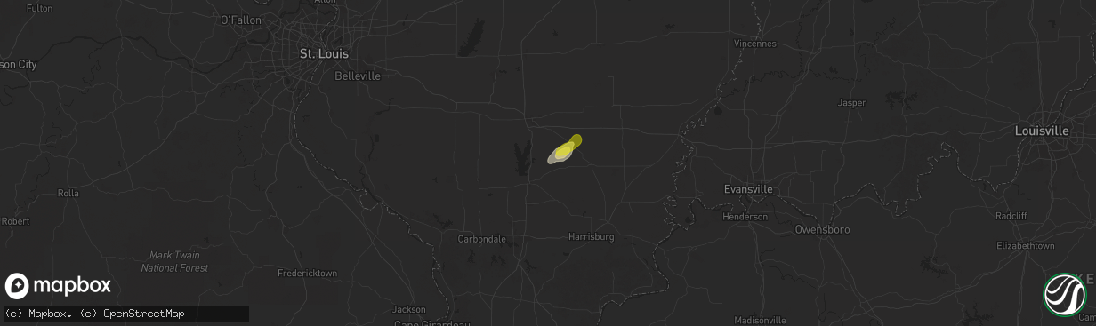 Hail map in Ewing, IL on June 6, 2025