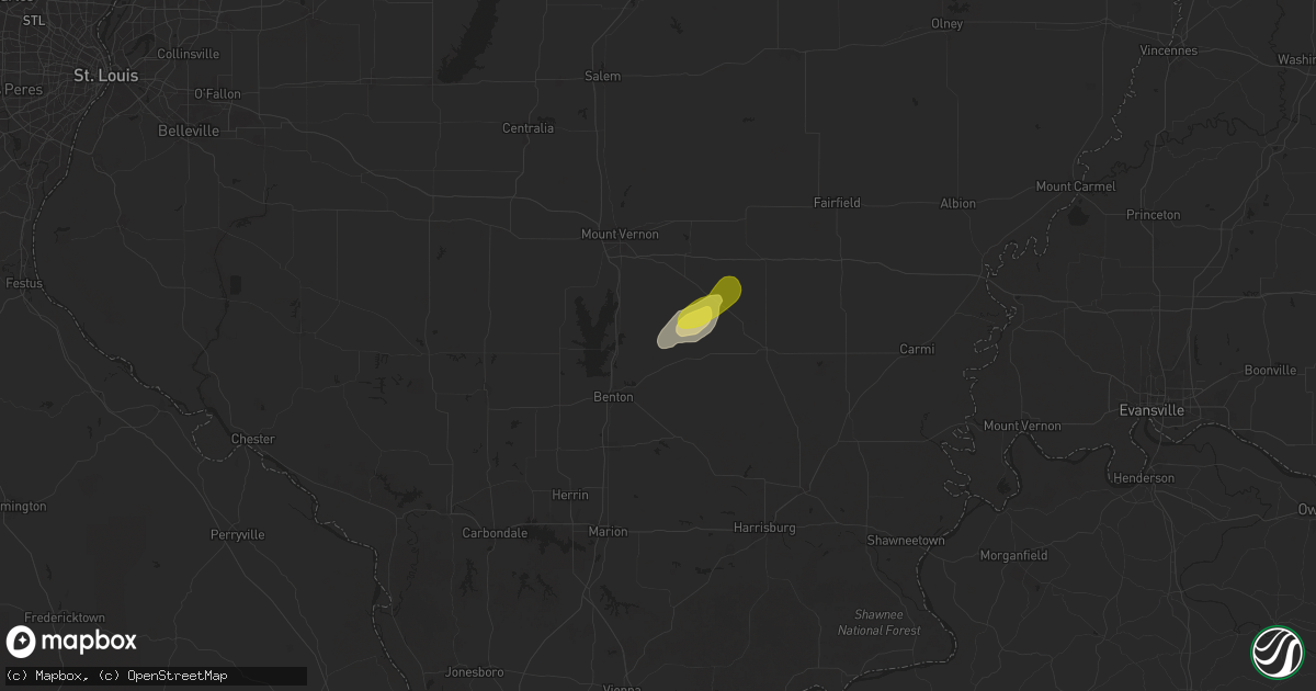 Hail map in Ewing, IL on June 6, 2025
