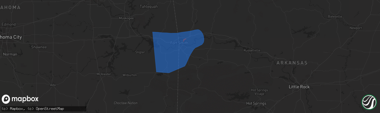 Hail map in Greenwood, AR on June 6, 2025