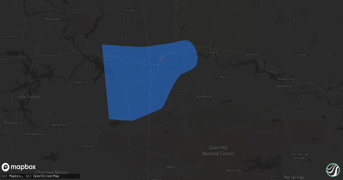 Hail map in Greenwood, AR on June 6, 2025