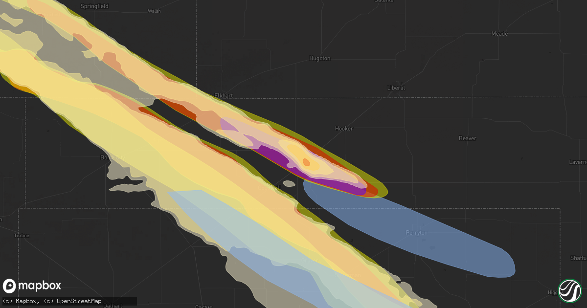 Hail map in Guymon, OK on June 6, 2025