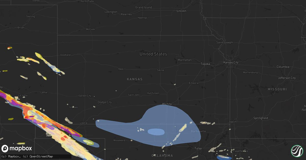 Hail map in Kansas on June 6, 2025