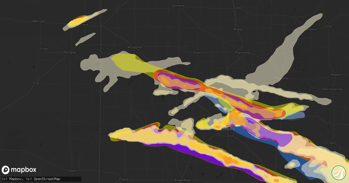 Hail map in Littlefield, TX on June 6, 2025