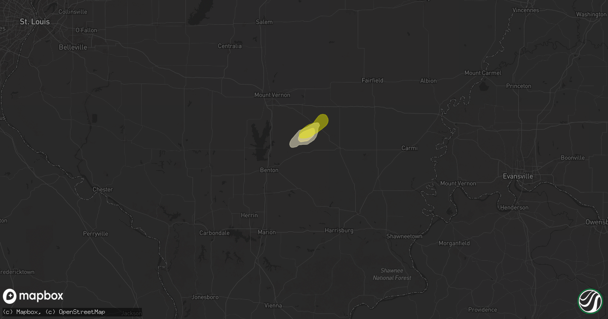 Hail map in Macedonia, IL on June 6, 2025
