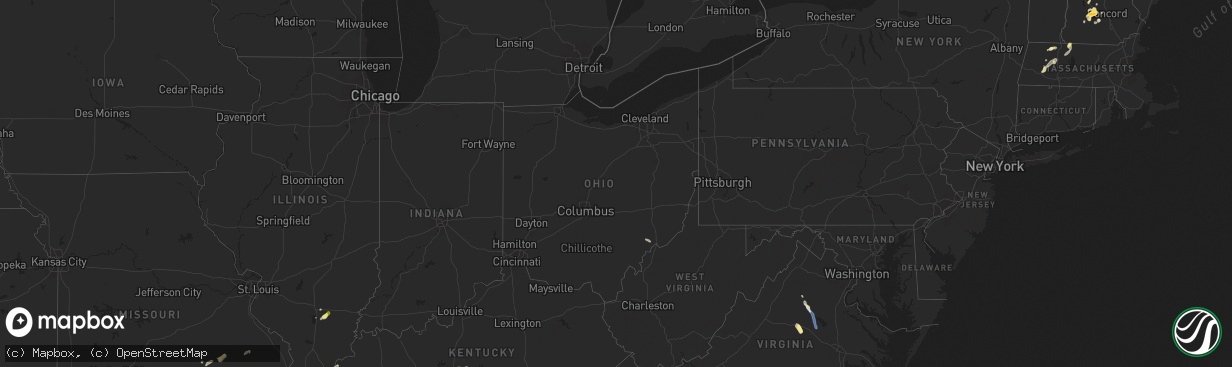 Hail map in Ohio on June 6, 2025