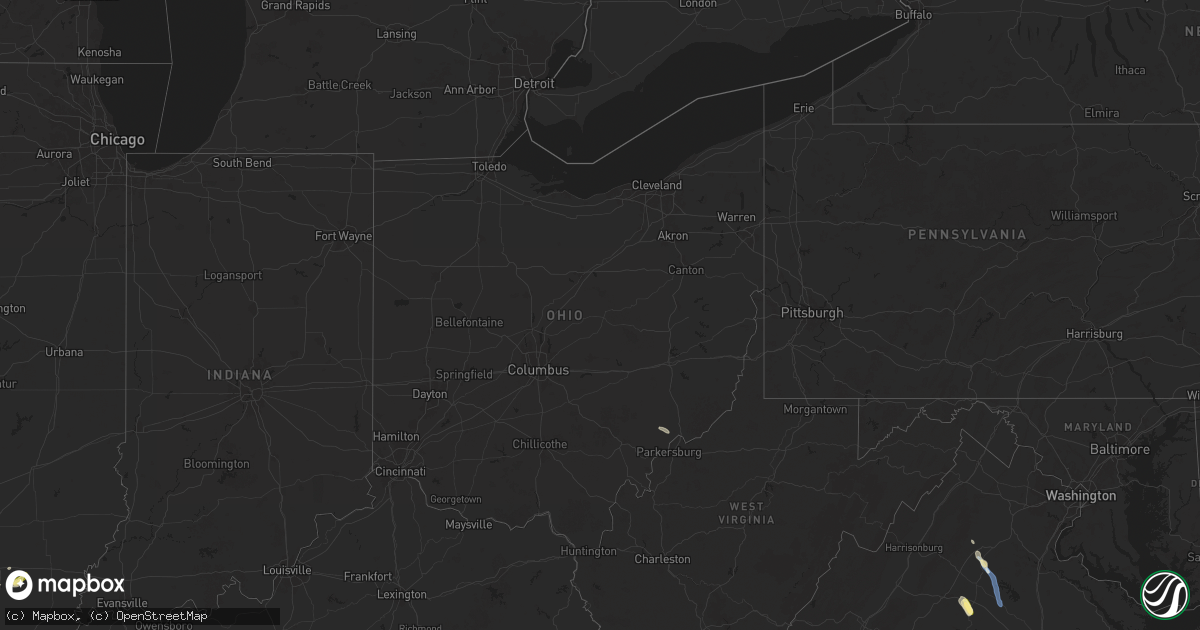 Hail map in Ohio on June 6, 2025