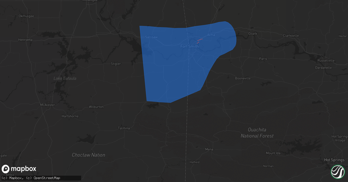 Hail map in Poteau, OK on June 6, 2025