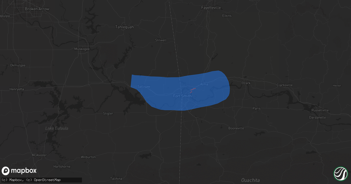 Hail map in Roland, OK on June 6, 2025