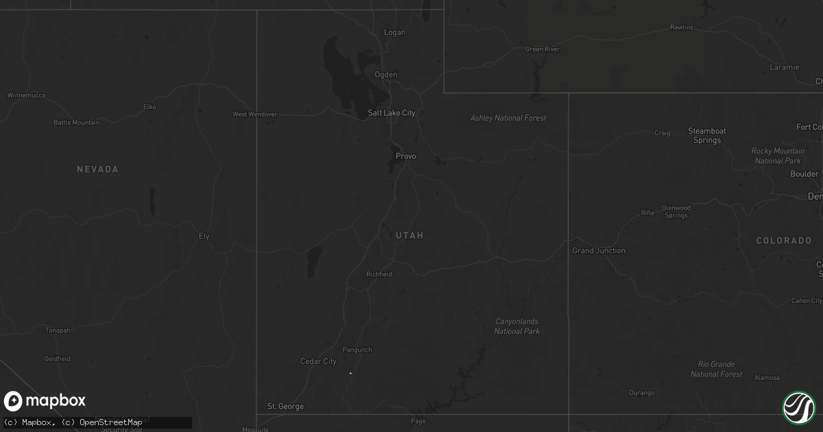 Hail map in Utah on June 6, 2025